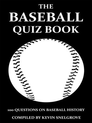 cover image of The Baseball Quiz Book